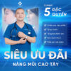Ưu đãi nâng mũi cấu trúc cao tây tại Thẩm mỹ Trung Sơn với nhiều quyền lợi chăm sóc hậu phẫu và bảo hành.